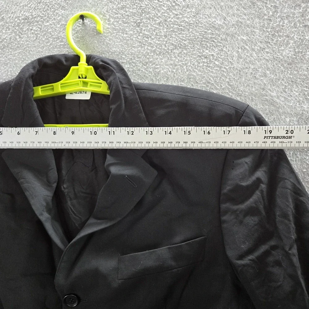 VINTAGE Hugo‎ Boss Men Blazer 38S Black Wool Suit Jacket Button Long Sleeve